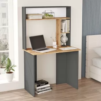 Birou, Locelso, BR2-AA, 90x148.6x51.6 cm, Pin Atlantic / Antracit imagine