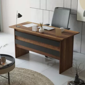 Birou, Locelso, Vario A, 140x73.8x60 cm, Nuc / Antracit imagine