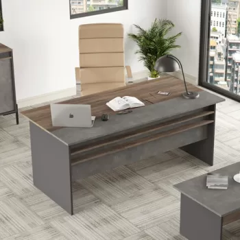 Birou, Locelso, VS1, 180x75x89.5 cm, Maro / Gri / Antracit imagine