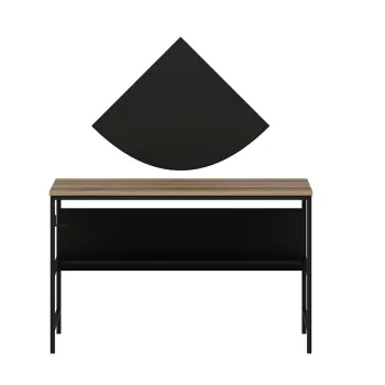 Birou, Minerva, Greta, 120x74x60 cm, PAL, Dore / Negru imagine