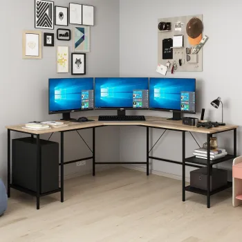 Birou, Minerva, Power L, 180x76x60 cm, PAL, Iata-l imagine