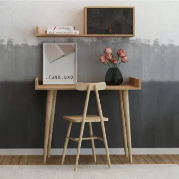 Birou, Mod Design, Brush, Stejar / Gri inchis imagine