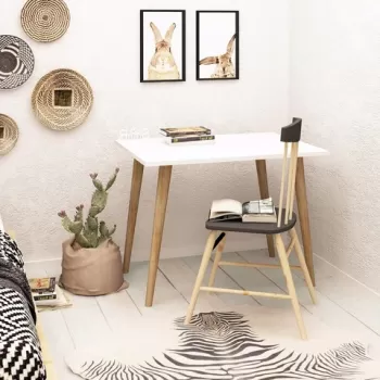 Birou, Mod Design, Lery, 80x74x60 cm, Alb imagine