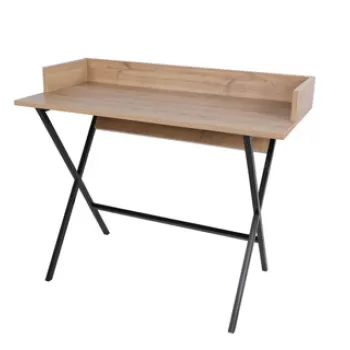 Birou, Mod Design, Monaco, 100x50x89 cm, Stejar / Negru imagine