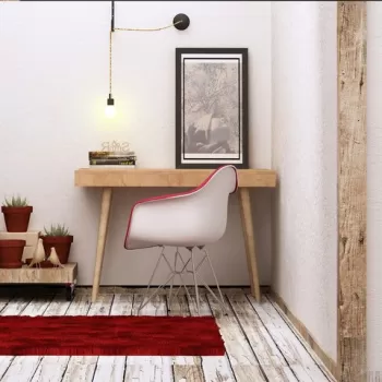 Birou, Mod Design, Valencia, 100x74x60 cm, Stejar / Alb imagine