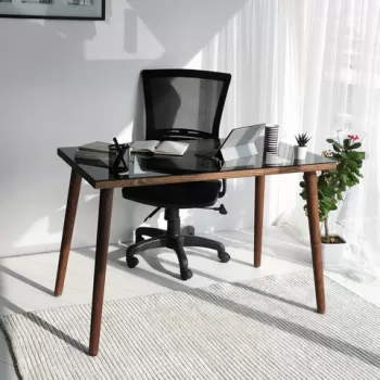 Birou, Neostill, Cozy Cal?sma Masas? Ahsap Temperli Cam , 110x73x60 cm, Nuc imagine