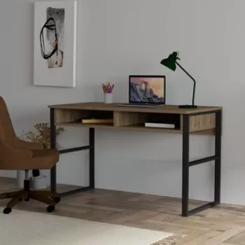 Birou Nove, Puqa Design, 120x60x75 cm, PAL, maro imagine