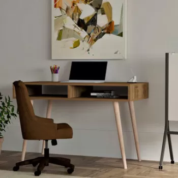 Birou, Puqa Design, Novo, 120x74.8x60 cm, PAL, Nuc imagine