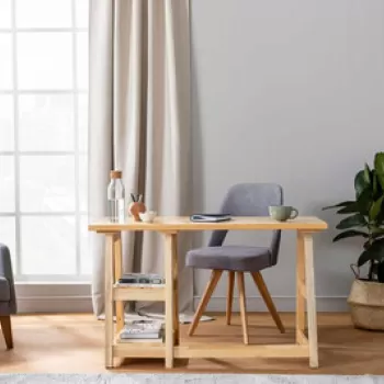 Birou, Puqa Design, Perla, 120x73.5x51 cm, Lemn, Stejar imagine