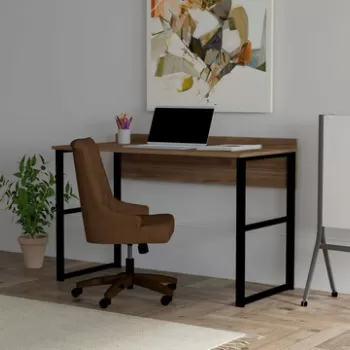 Birou, Puqa Design, Rana, 120x75x60 cm, PAL, Nuc / Negru imagine