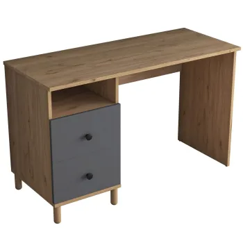 Birou, Rani, HA109, 120x73.8x50 cm, PAL, Nuc / Antracit imagine
