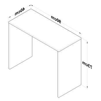 Birou, Rani, HA114, 90x73x40 cm, PAL, Maro imagine