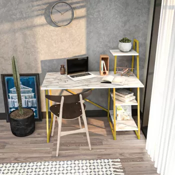 Birou, Retricy, Admira, 120x60x120 cm, PAL, Aur alb imagine