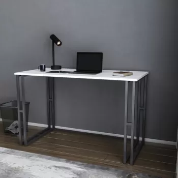 Birou, Retricy, Kane, 120x60x74.8 cm, PAL, Alb negru imagine