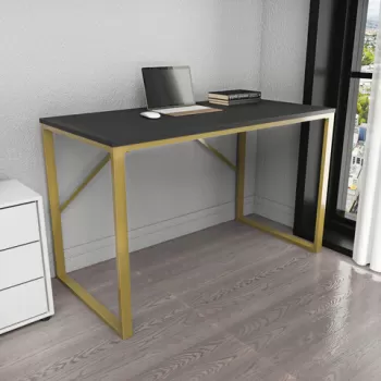 Birou, Retricy, Layton, 120x60x74 cm, PAL, Aur/Antracit imagine