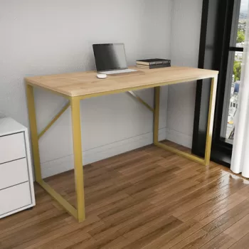 Birou, Retricy, Layton, 120x60x74 cm, PAL, Aur / Stejar imagine