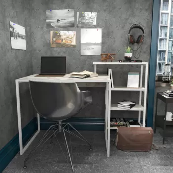 Birou, Retricy, Rino, 133x60x76.8 cm, PAL, Alb imagine