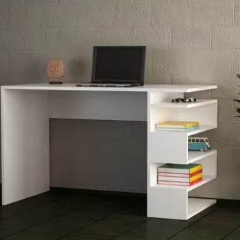 Birou Snake, Woody Fashion, 120x60x75 cm, alb imagine