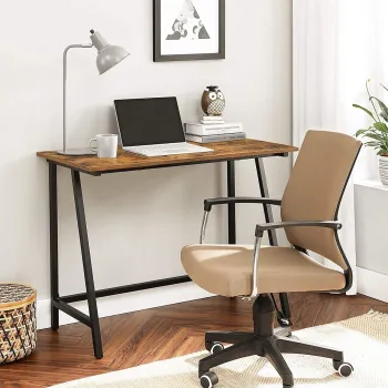 Birou, Vasagle, 100 x 50 x 75 cm, PAL/fier, maro rustic imagine