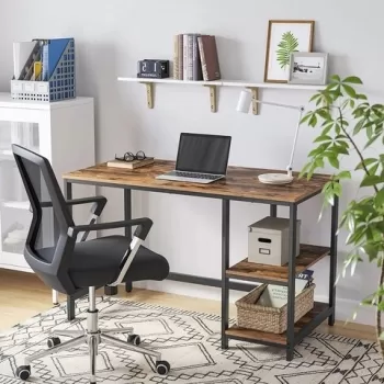 Birou, Vasagle, 120 x 60 x 75 cm, PAL/fier, vintage imagine