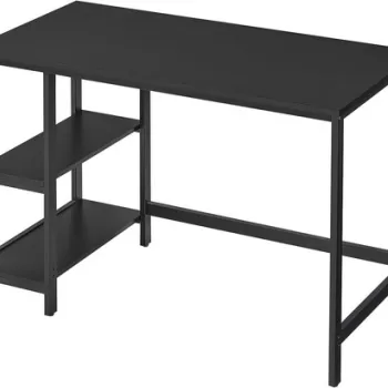 Birou, Vasagle, Alinru, 120x60x75 cm, PAL/otel, negru imagine
