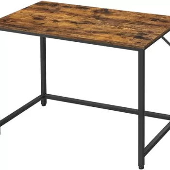 Birou, Vasagle, Industrial, 100x50x75 cm, PAL/otel, maro rustic imagine