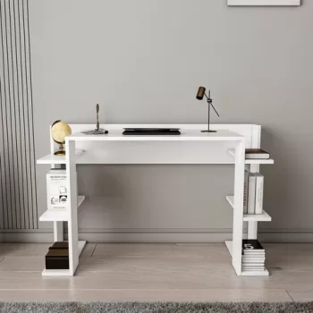 Birou, Zena Home, Cinar, 122.7x77x45 cm, PAL, Alb imagine