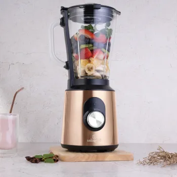 Blender de masa Berlinger Haus, Rose Gold, 1000W, 1.5 L, inox/sticla/plastic, roz/transparent imagine