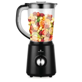 Blender de masa Blaumann, Black Silver, 500W, 1.5 L, plastic/inox, negru/transparent imagine