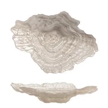 Bol decorativ, Bloomingville, Aiku, 38x29x7 cm, sticla, natural imagine