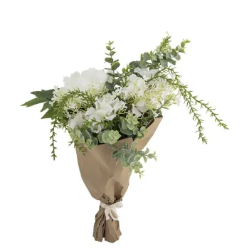 Buchet flori artificiale, Bloomingville, Lustre, 23x43 cm, poliester/polietilena, alb imagine