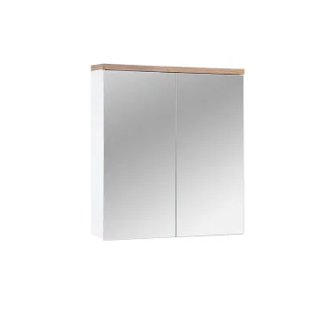 Cabinet cu oglinda si 2 usi, Bali White, Comad, 60x20x70 cm, PAL laminat, alb mat imagine