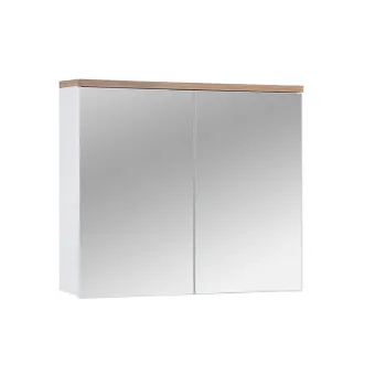 Cabinet cu oglinda si 2 usi, Bali White, Comad, 80x20x70 cm, PAL laminat, alb mat imagine