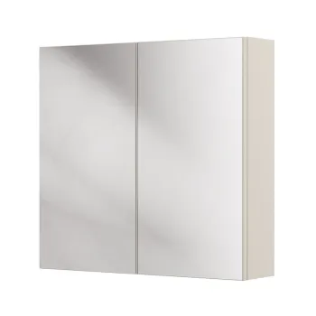 Cabinet cu oglinda si 2 usi, Bella Cashmere, Comad, 80x19x75 cm, PAL laminat, casmir mat imagine