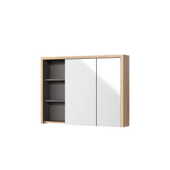 Cabinet cu oglinda si 2 usi, Devon, Comad, 100x18x75 cm, PAL laminat, stejar shetland imagine