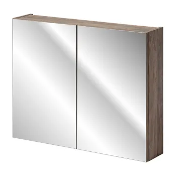 Cabinet cu oglinda si 2 usi, Santa Fe Oak, Comad, 80x17x65 cm, PAL laminat, stejar santa fe vintage imagine