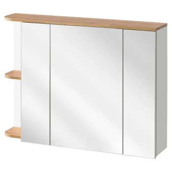 Cabinet cu oglinda si 3 usi, Platinum, Comad, 94x20x72 cm, PAL laminat, alb imagine