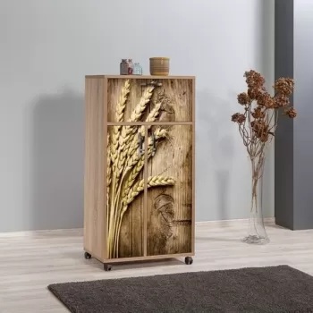 Cabinet cu roti pentru bucatarie Kiler 735, Vella, 60x36x116 cm imagine