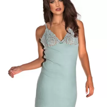 Camasa de noapte, 995MRE1448 - M/L, Miorre, Bumbac, Verde imagine