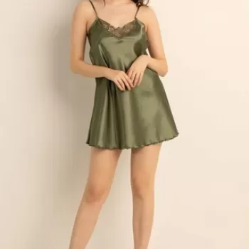 Camasa de noapte, 995MRE1703 - S/M, Miorre, Poliester, Verde imagine