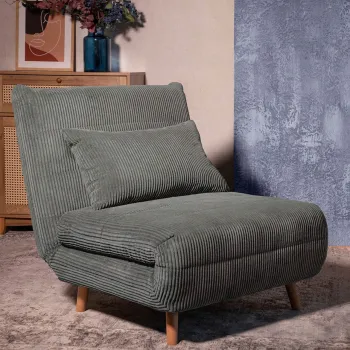 Canapea 1 loc Solace, Homla, 83x91x84 cm, MDF/catifea din poliester, gri imagine