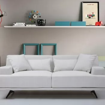 Canapea 2 locuri, Artie, 560ARE1508, Lemn de fag / PAL, Bej imagine