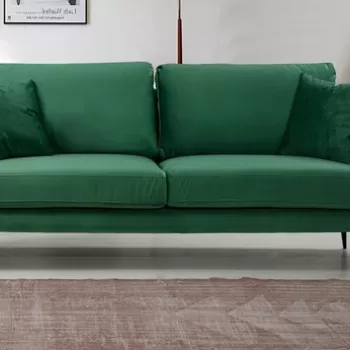 Canapea 2 locuri, Artie, 560ARE1510, Lemn de fag / PAL, Verde imagine