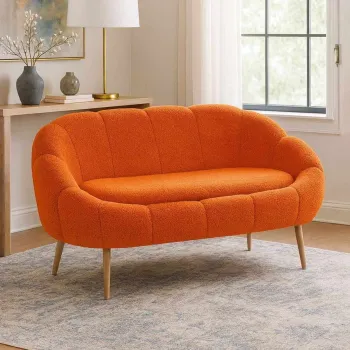 Canapea 2 locuri, Atelier del Sofa, 251BLS1115, PAL, Portocaliu imagine