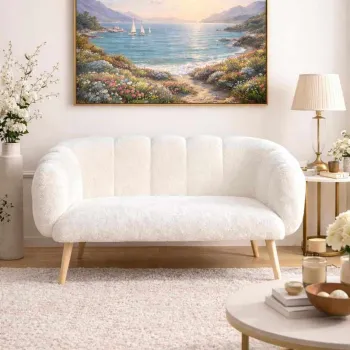 Canapea 2 locuri, Atelier del Sofa, 251BLS1153, PAL, Alb imagine