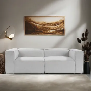 Canapea 2 locuri, Atelier del Sofa, 560ARE2207, Gri deschis imagine