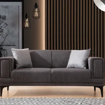 Canapea 2 locuri, Atelier del Sofa, 560ARE2256, Gri inchis imagine