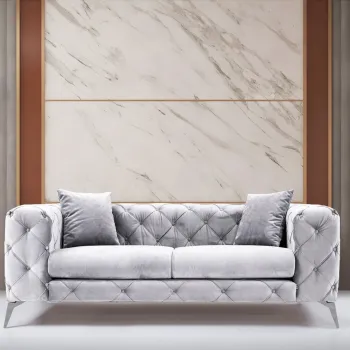 Canapea 2 locuri, Atelier del Sofa, 569HLN1104, Gri deschis imagine