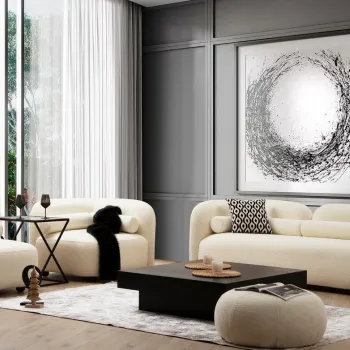 Canapea 2 locuri, Atelier del Sofa, 569HLN1140, Crem imagine