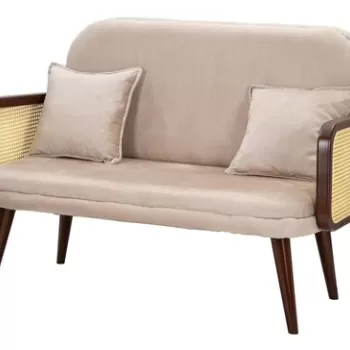 Canapea 2 locuri Austria, Mauro Ferretti, 131x80x93 cm, crem imagine